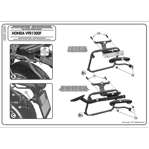 KAPPA KLX209 HONDA VFR 1200 F (10-16) YAN �ANTA TA�IYICI