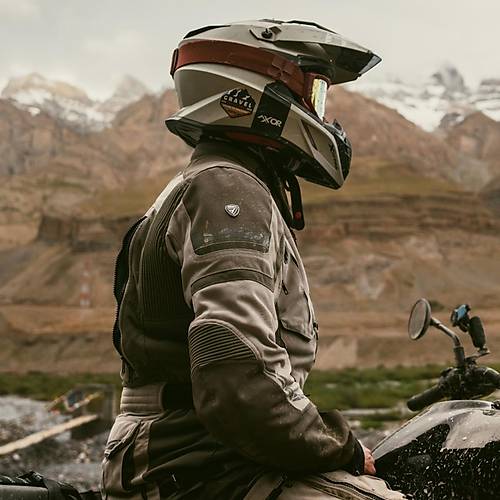 Modeka Panamericana II Waterproof Haki-Bej 4 Mevsim Motosiklet Montu