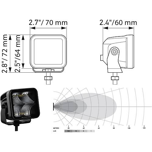 HELLA 3.2 CUBE KIT 2 L� MOTOS�KLET S�S FARI LED TAKIMI