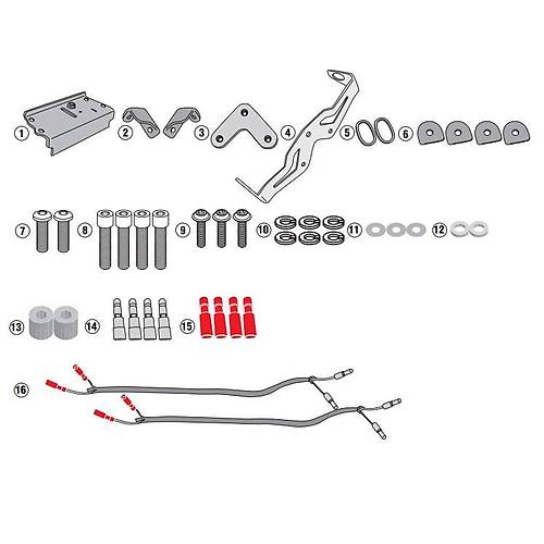 GIVI 1165KIT HONDA CB 1000 R (18-20) YAN �ANTA TA�IYICI BA�LANTI KITI