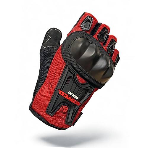 Scoyco Mc12-D Korumal Ksa Motosiklet Eldiveni Krmz