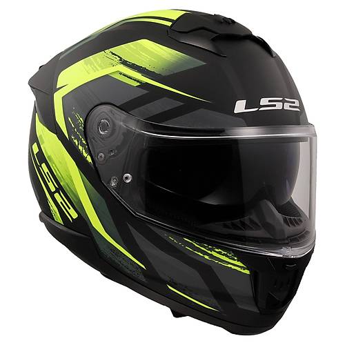 LS2 Stream 2 Fury Mat Siyah-Gri-Neon Sar Kapal Kask