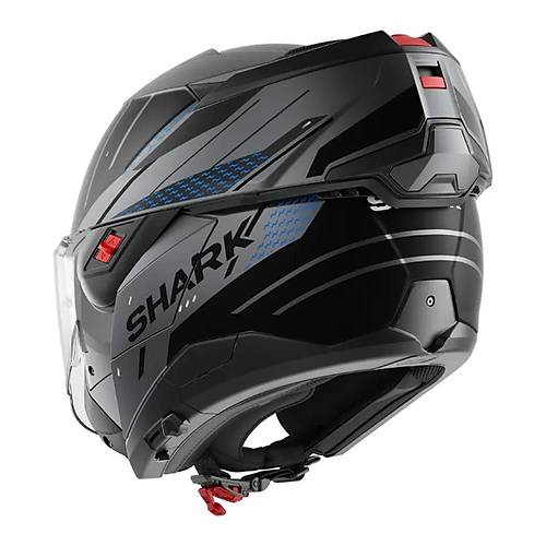 Shark Oxo Rydger Mat Siyah-Gri-Mavi ene Alr Kask