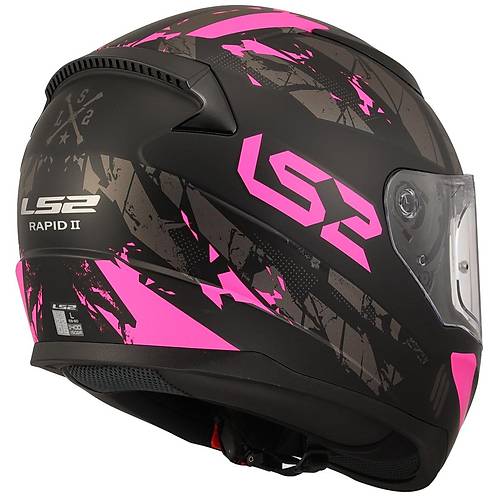 LS2 RAPID 2 PALIMNESIS MAT S�YAH-PEMBE KASK