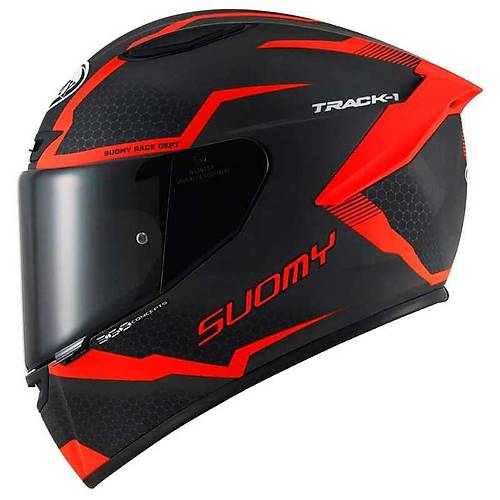 Suomy Track-1 Reaction Mat Antrasit-Krmz Kapal Kask