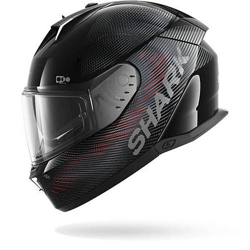 SHARK SKWAL �3 SP LYNE BEYAZ S�YAH GR� KIRMIZI KAPALI KASK