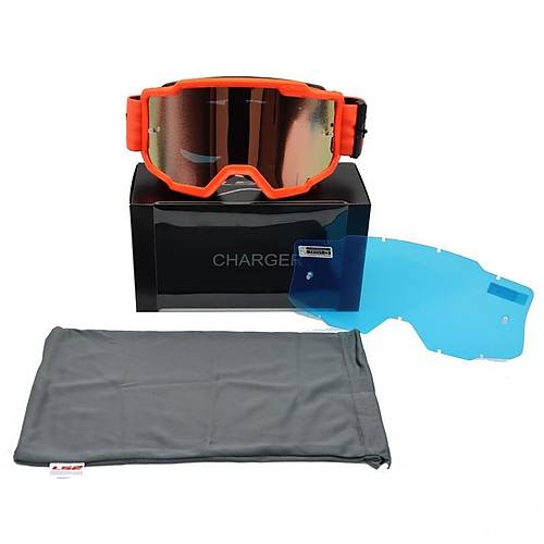 LS2 Charger Iridium Caml� Neon Turuncu Googles Motocross G�zl�k