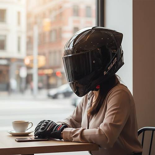 LS2 Rapid 2 R Parlak Siyah Motosiklet Kask (Siyah ve effaf Vizr + Spoiler)