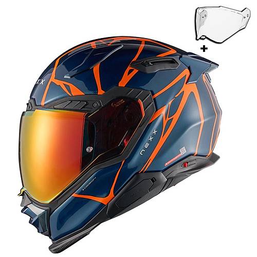 NEXX X.WST 3 B-SIDE MAV�-TURUNCU KASK