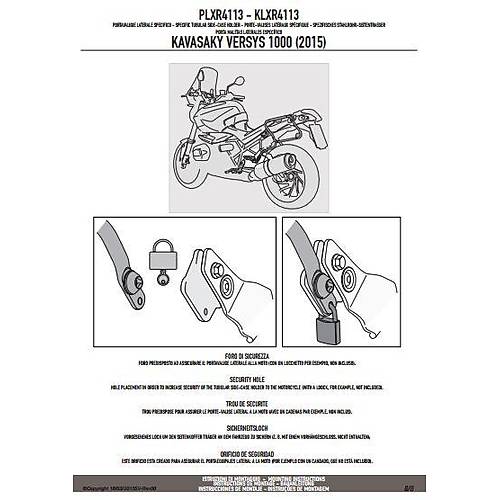 GIVI PLXR4113 KAWASAKI VERSYS 1000 (15-16) YAN �ANTA TA�IYICI