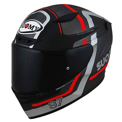 SUOMY TRACK-1 KASK NINETY SEVEN GUN METAL-RED