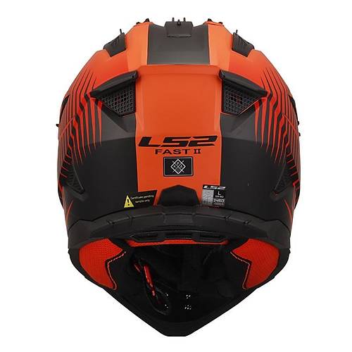 LS2 FAST 2 DUCK KROS KASK TURUNCU-KIRMIZI