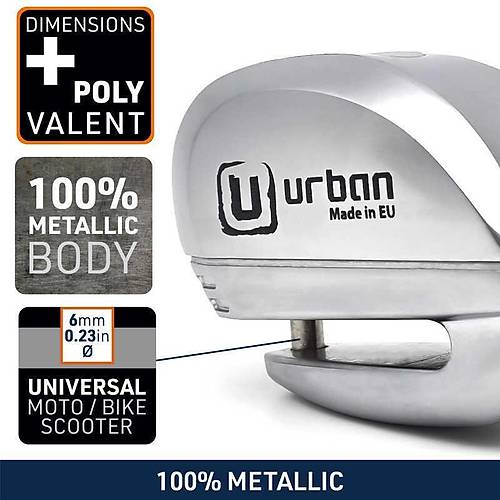 URBAN SECURITY UR22 VESPA UYUMLU ALARMLI D�SK K�L�D� 6MM P�M