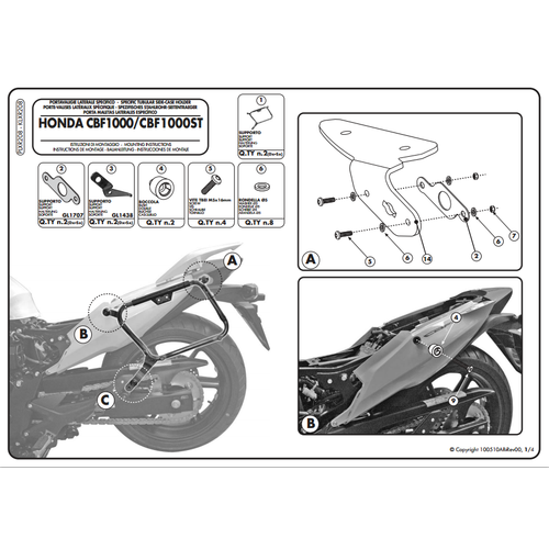 KAPPA KLXR208 HONDA CBF 1000 - ST (10-14) YAN �ANTA TA�IYICI
