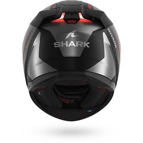 SHARK SKWAL �3 MEKARIUM MAT S�YAH GR� KIRMIZI KAPALI KASK