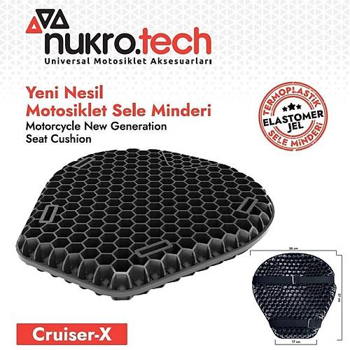 Nukrotech Cruiser-X Yeni Nesil Motosiklet Sele Minderi