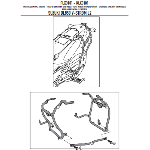 GIVI PLX3101 SUZUKI DL 650 V-STROM (11-16) YAN �ANTA TA�IYICI