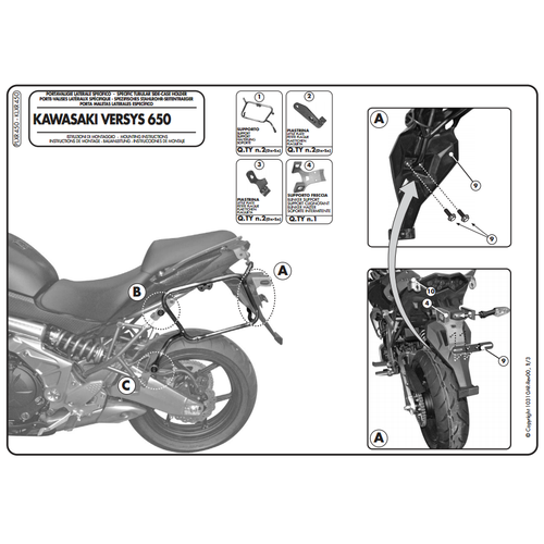 KAPPA KLXR450 KAWASAKI VERSYS 650 (10-14) YAN �ANTA TA�IYICI
