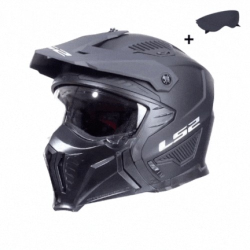 LS2 DRIFTER MAT S�YAH KASK