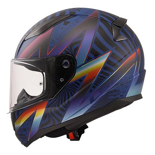 LS2 Rapid 2 Optik Mat Mavi-Mor Kapal Kask