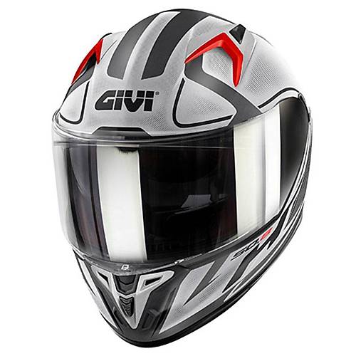 GIVI 50.8 RACER MAT S�YAH-TITANIUM-GR� KASK