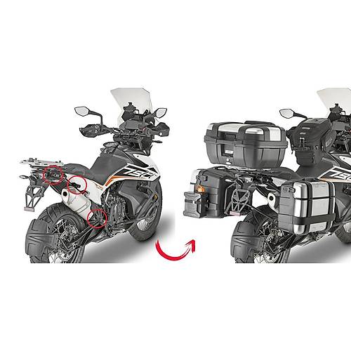 GIVI PLOR7710MK KTM 790 ADVENTURE (19-20) - ADVENTURE R (19-20) - 890 ADV.(21-22) YAN �ANTA TA�IYICI