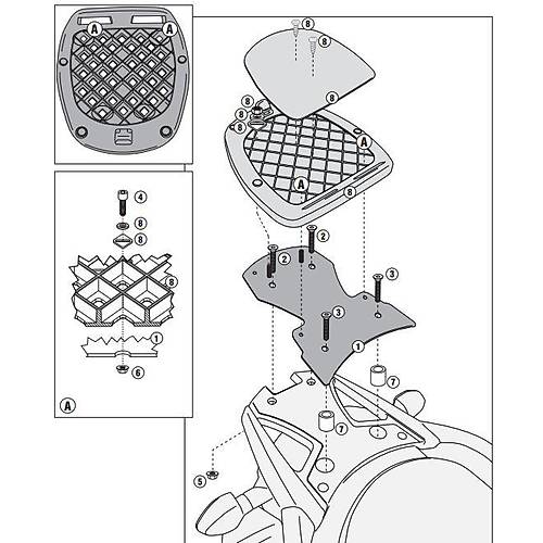 GIVI SR3101M SUZUKI DL 650 V-STROM (11-16) ARKA �ANTA TA�IYICI