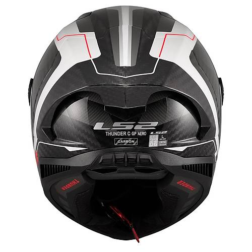 LS2 THUNDER KARBON GP AERO RAUTE BEYAZ-GR� KASK