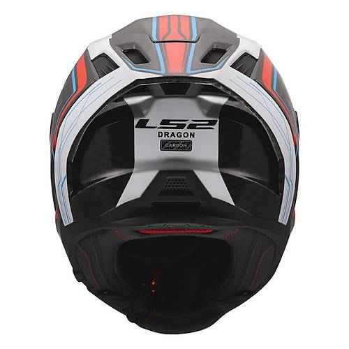 LS2 DRAGON KARBON SUBIC BEYAZ-MAV�-KIRMIZI KASK