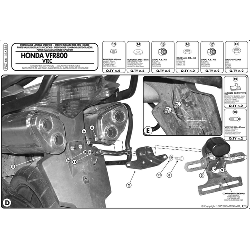 GIVI PLX166 HONDA VFR 800 VTEC (02-11) YAN �ANTA TA�IYICI