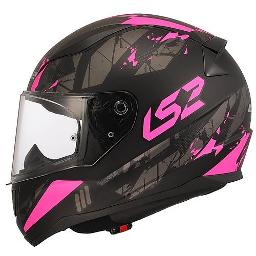 LS2 RAPID 2 PALIMNESIS MAT S�YAH-PEMBE KASK