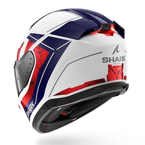 Shark Skwal i3 Rhad Krmz Beyaz Mavi Kapal Kask