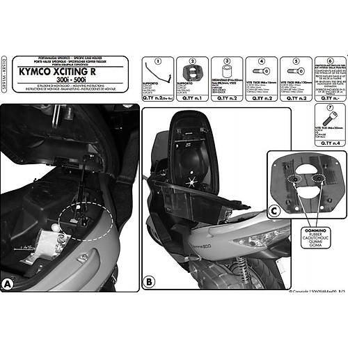 GIVI SR91M KYMCO XCITING R 300I-500I (09-14) ARKA �ANTA TA�IYICI