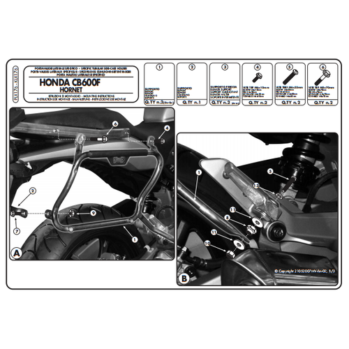 KAPPA KLX176 HONDA CB 600 F HORNET - HORNET ABS (07-10) YAN �ANTA TA�IYICI
