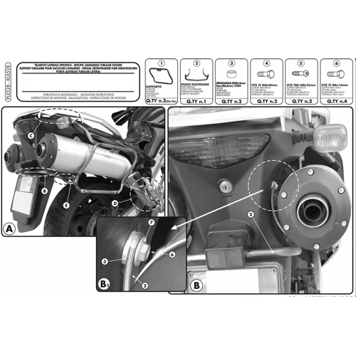 GIVI PLX528 SUZUKI DL 1000 V-STROM (02-11) KAWASAKI KLV 1000 (04-10) YAN �ANTA TA�IYICI