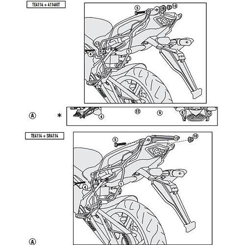 GIVI TE4114 KAWASAKI VERSYS 650 (15-21) YAN KUMA� �ANTA TA�IYICI