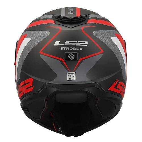 LS2 Strobe 2 Phantom Mat Titanium-Gri-Krmz ene Alr Kask