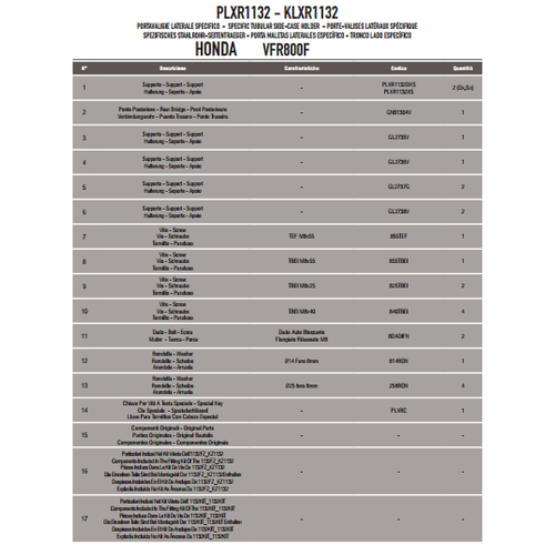 GIVI PLXR1132 HONDA VFR 800 F (14-20) YAN �ANTA TA�IYICI