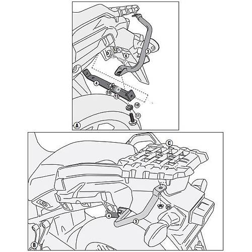 GIVI SR3105 SUZUKI DL 1000 V-STROM (14-16) ARKA �ANTA TA�IYICI
