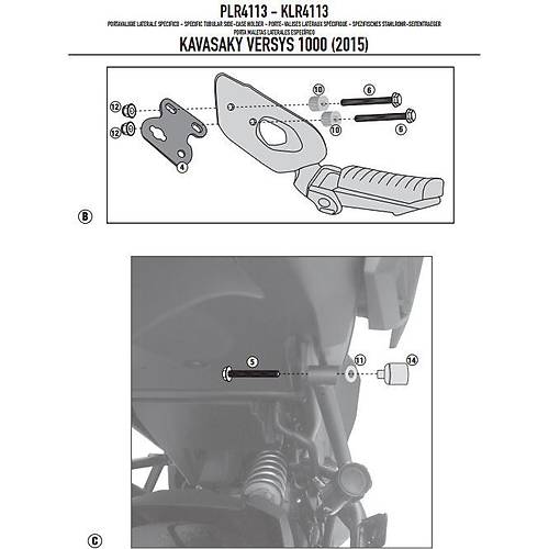 GIVI PLR4113 KAWASAKI VERSYS 1000 (15-16) YAN �ANTA TA�IYICI