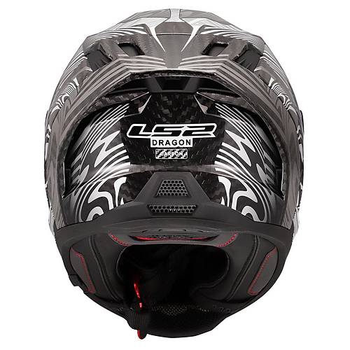 LS2 DRAGON KARBON ENTHUM SYAH-GR KASK