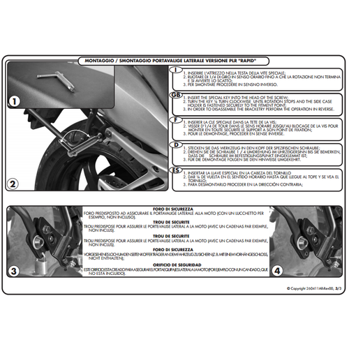 GIVI PLR6401 TRIUMPH TIGER 800 - TIGER 800 XC - TIGER 800 XR (11-16) YAN �ANTA TA�IYICI