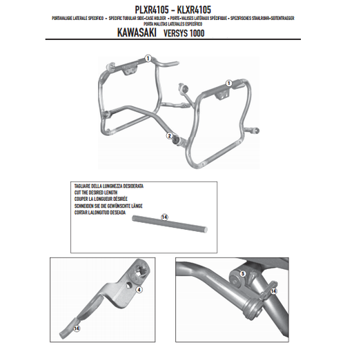 GIVI PLXR4105 KAWASAKI VERSYS 1000 (12-14) YAN �ANTA TA�IYICI