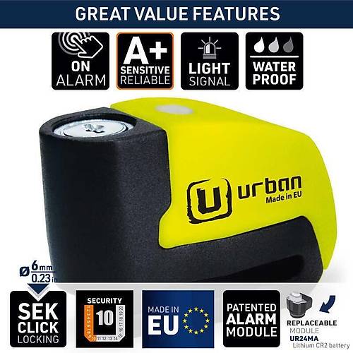 URBAN SECURITY UR6 ALARMLI DISK KILIDI