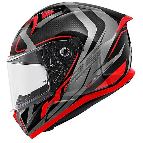 GIVI 50.8 RACER S�YAH-TITANIUM-KIRMIZI KASK