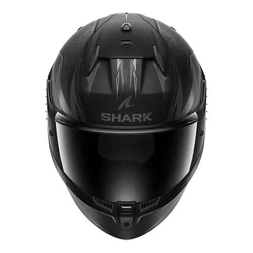 SHARK D-SKWAL 3 BLAST-R MAT SYAH GR KAPALI KASK