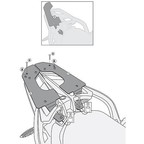 GIVI SR5109 BMW F800GT (13-20) - F800R (09-20) - F800ST (06-16) ARKA �ANTA TA�IYICI