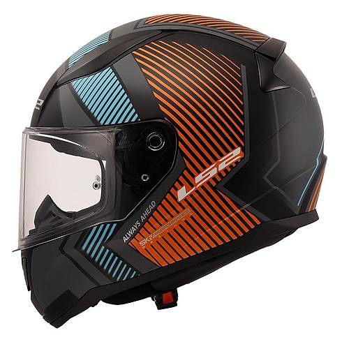 LS2 Rapid 2 Extra Mat Gri-Neon Turuncu Kapal Kask