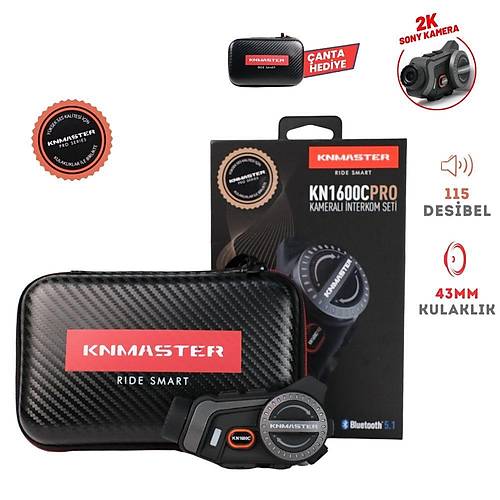 KNMASTER KN1600C PRO Kameral� Motosiklet Bluetooth Intercom Kulakl�k Seti