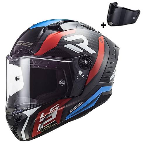 LS2 THUNDER KARBON SUPRA KIRMIZI-MAV� KASK